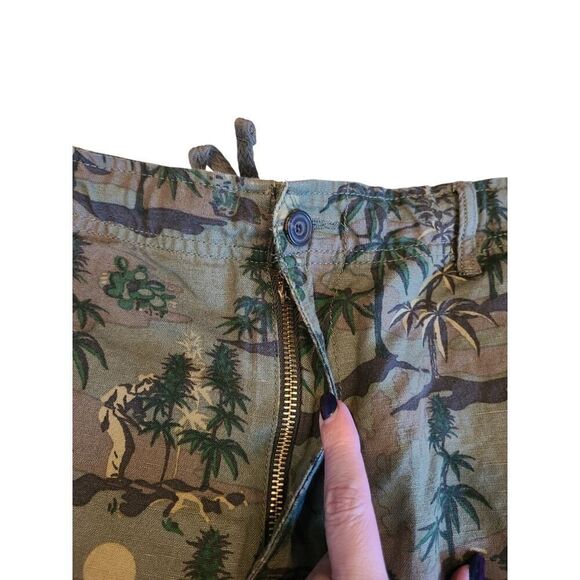 Lucky Brand Men's 9" Laguna Linen Blend Flat Front Short, Camo Desert | 38 EUC - Picture 5 of 11